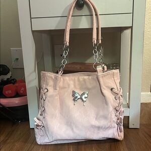 SHEIN Pink Butterfly Accent Shoulder Bag🦋